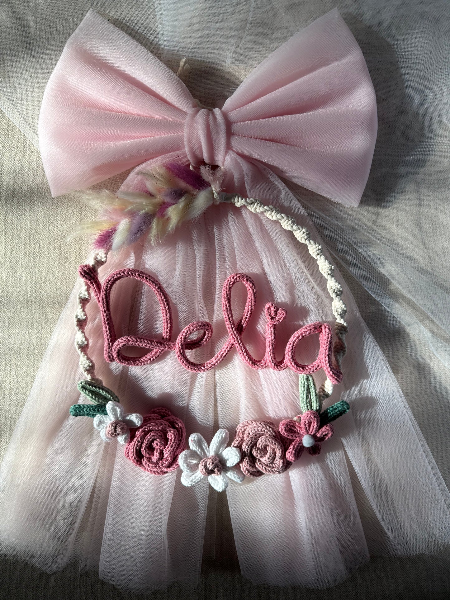 Fiocco / Ghirlanda nascita modello Fiocco