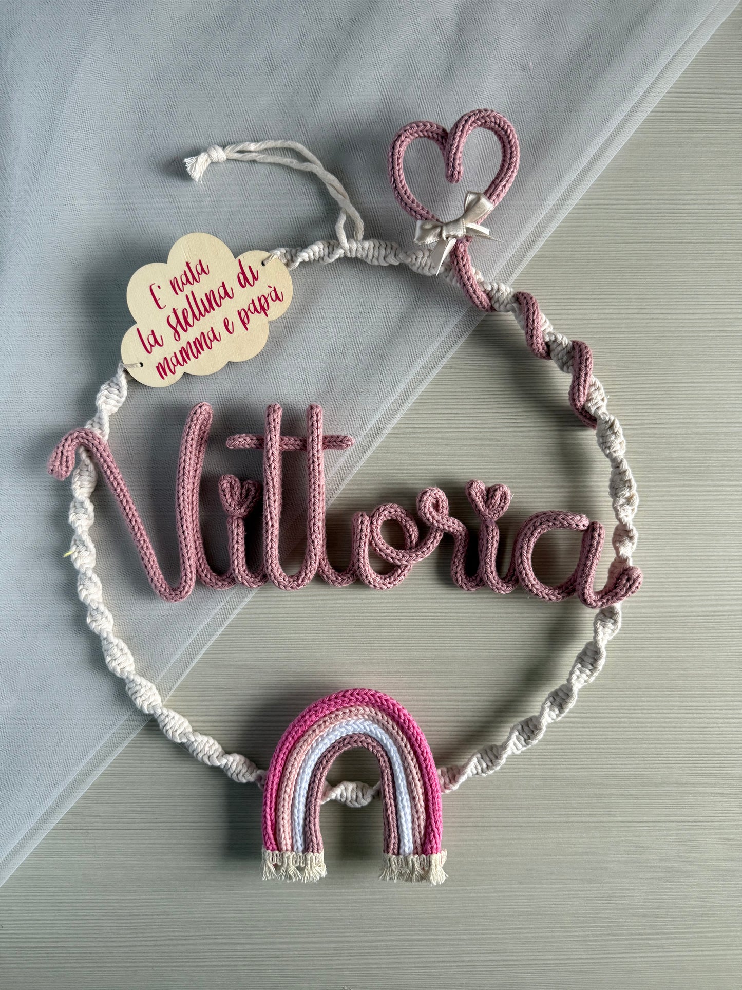 Fiocco / Ghirlanda nascita Victoria