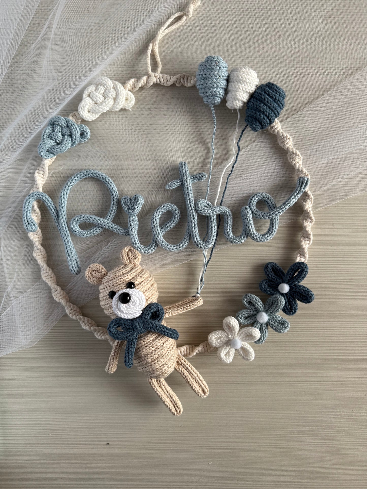 Fiocco / Ghirlanda nascita modello Nicolò