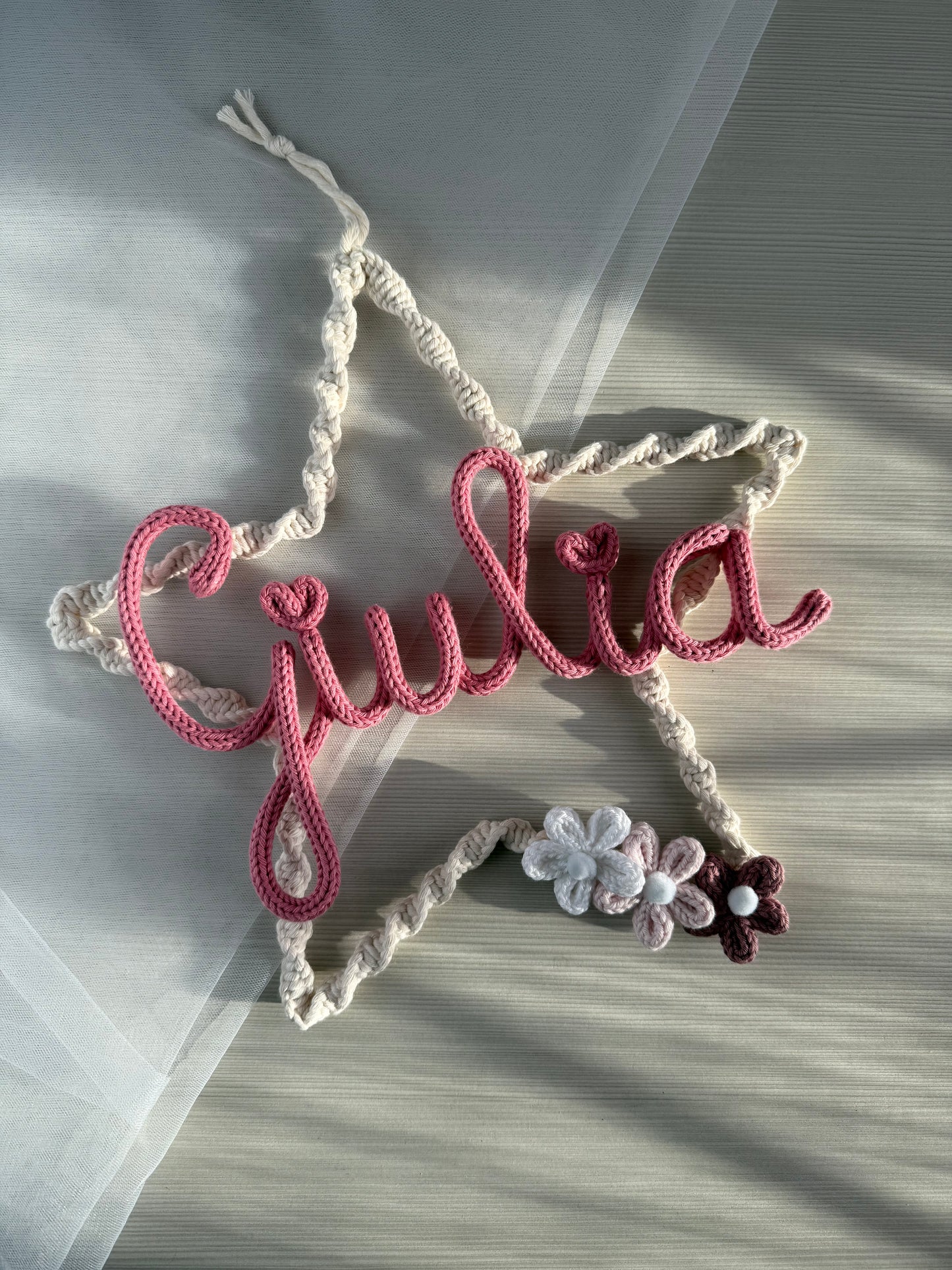 Fiocco nascita / Ghirlanda nascita modello Stella