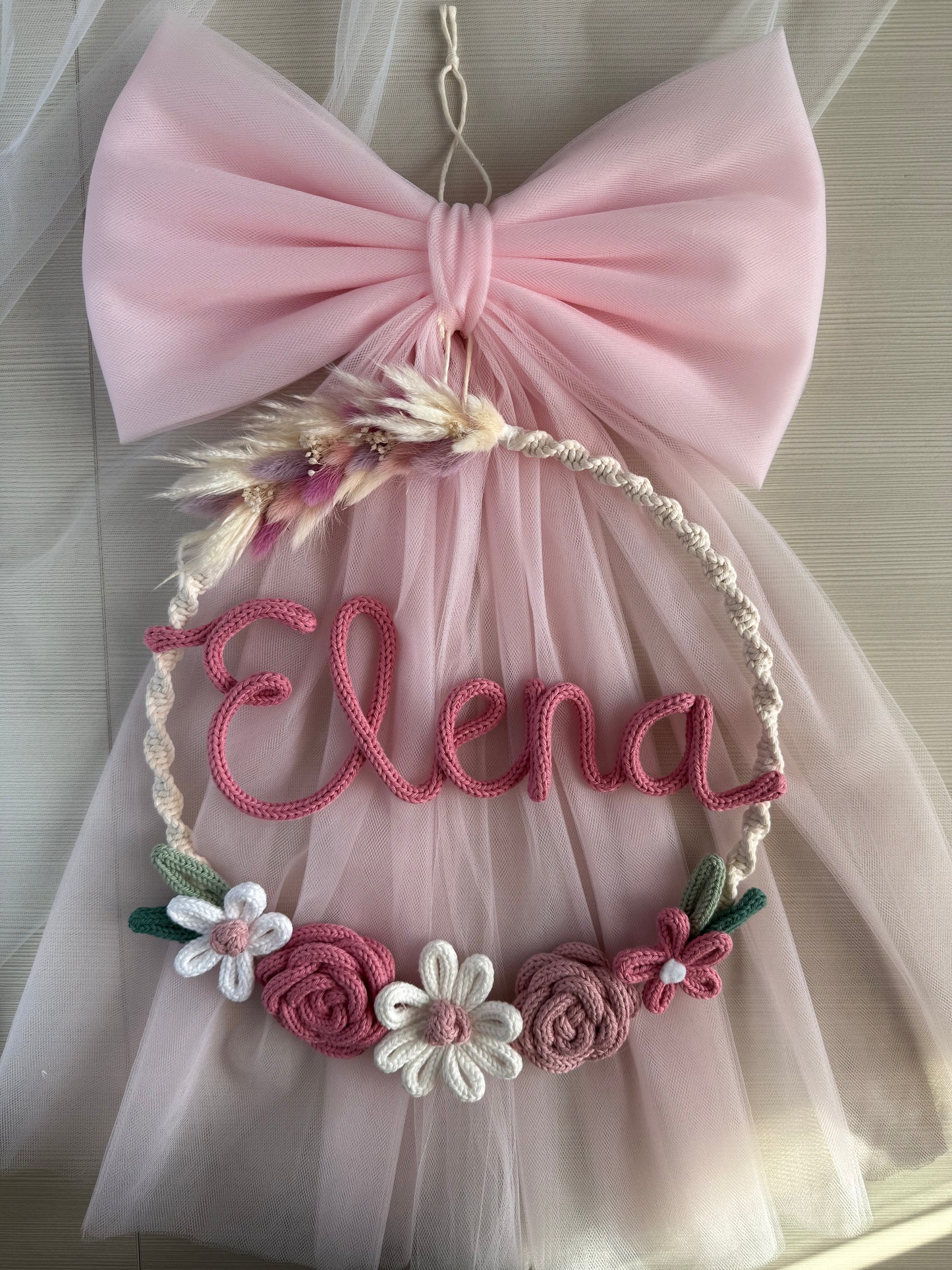 Fiocco / Ghirlanda nascita modello Fiocco