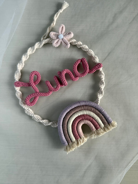 Fiocco nascita / Ghirlanda nascita 'Baby arcobaleno' ø 20 cm