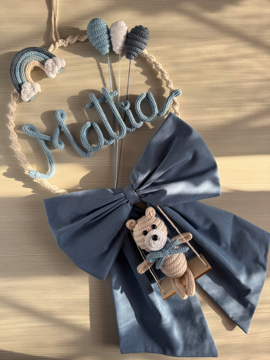 Fiocco / ghirlanda nascita modello 'Mattia'
