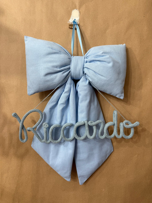 Fiocco azzurro in tessuto (ultimo)