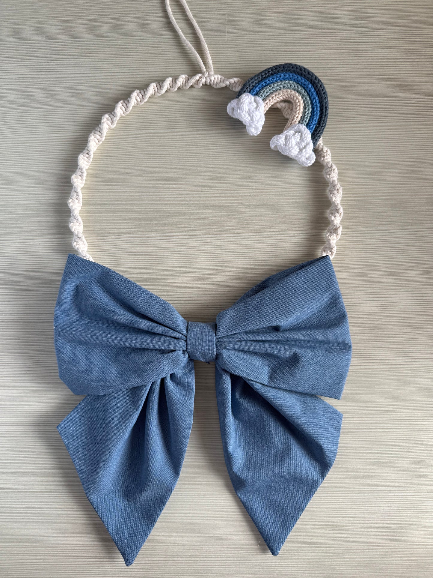 Fiocco / Ghirlanda nascita modello 'Baby blu'