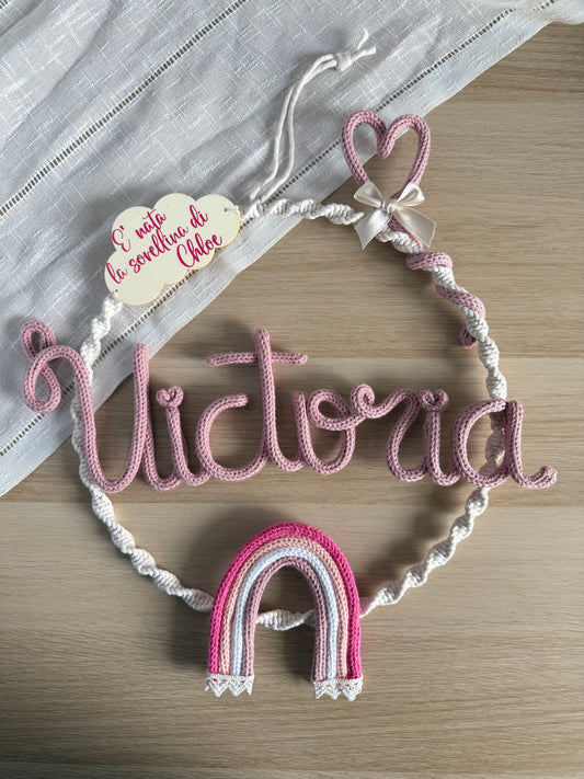 Fiocco / Ghirlanda nascita Victoria