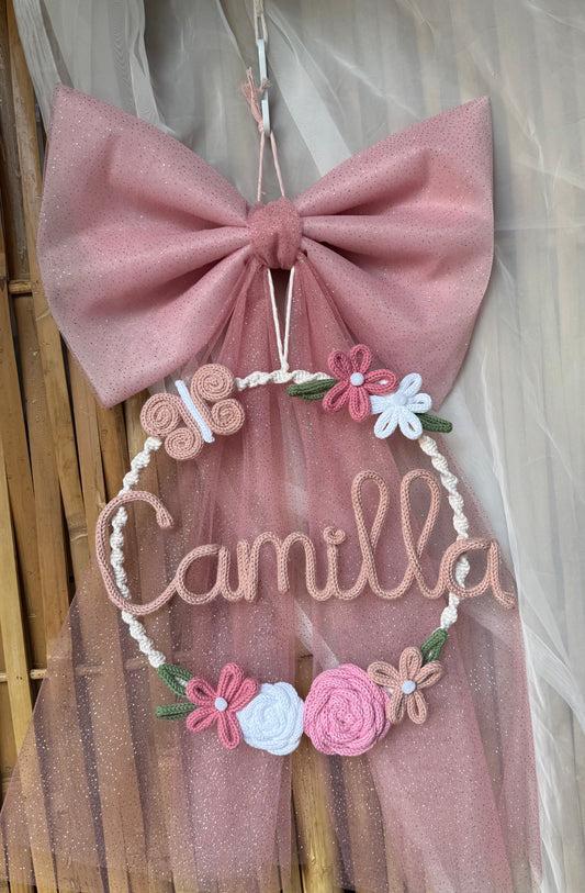 Fiocco / Ghirlanda nascita modello fioccone Camilla