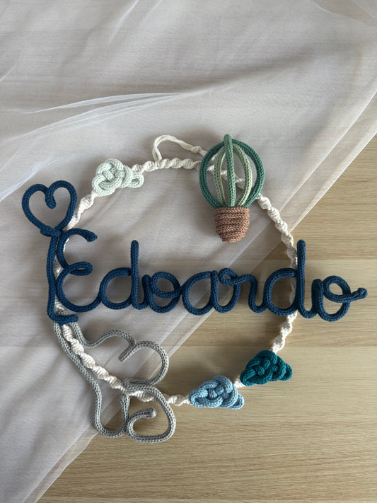 Fiocco / Ghirlanda nascita modello Edoardo