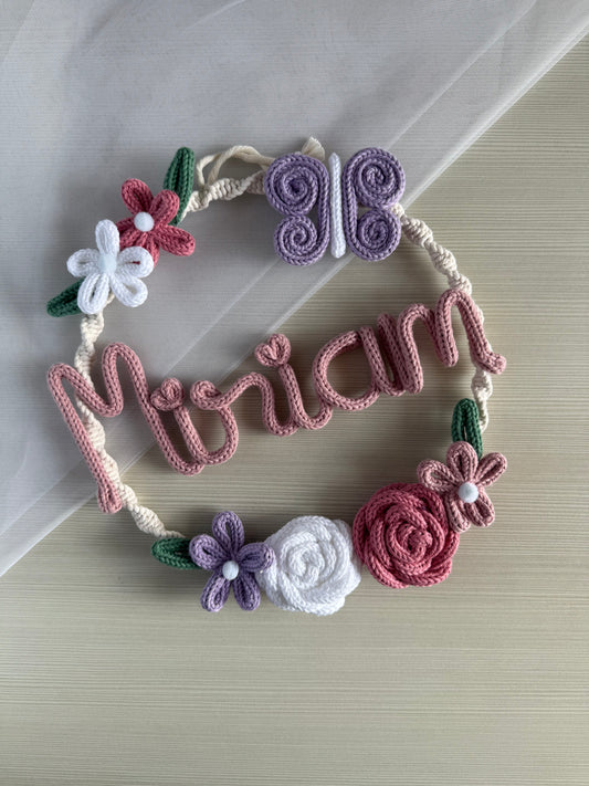 Fiocco / Ghirlanda nascita modello ø25 cm Miriam