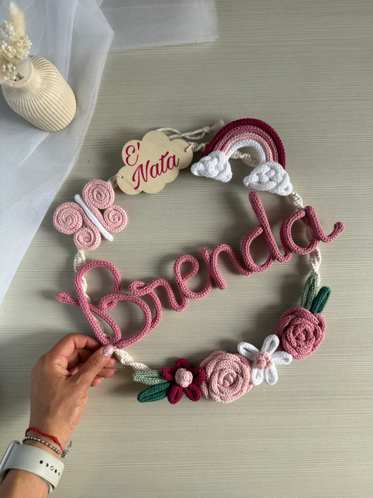 Fiocco / Ghirlanda nascita 'Modello Brenda'